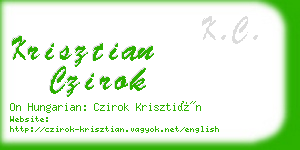 krisztian czirok business card